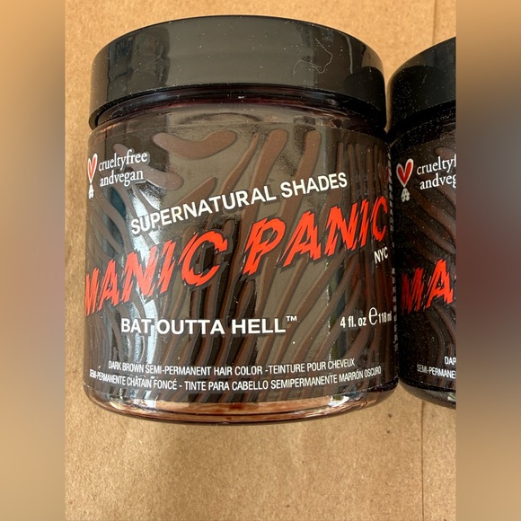 2x Manic Panic Bat Outta Hell Dark Brown Supernatural Shades Hair Color 4oz New - Picture 4 of 8